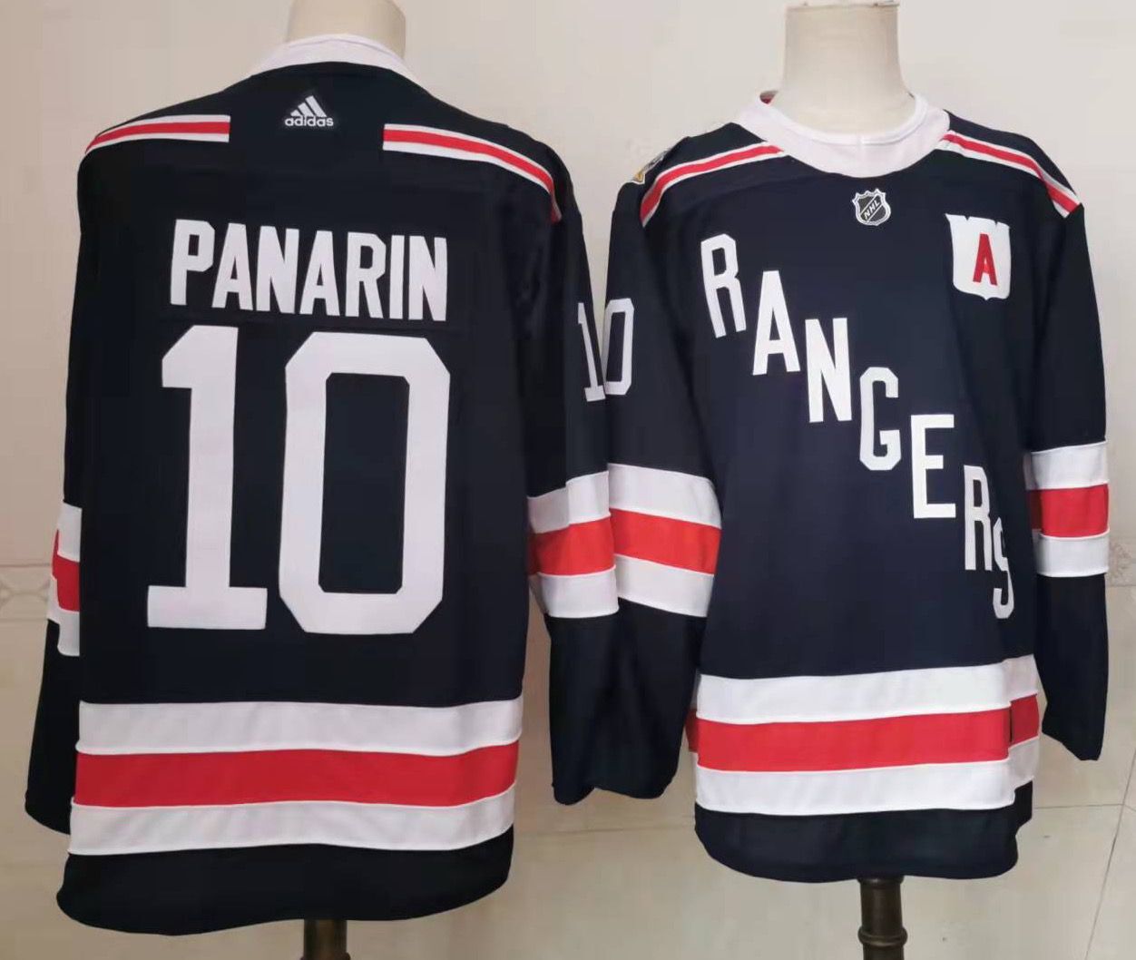 Men's New York Rangers Artemi Panarin #10 Black Jersey